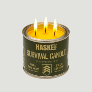 Świeca Survival TriCore HaskePRO 220g sojowa outdoor + zapałki Haske PRO
